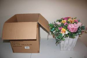 lot 439 image: Balsam Hill Outdoor Radiant Peony Potted Foliage Arrangement