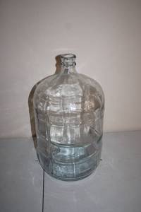 lot 448 image: Large Clear Glass Carboy - 5 Gallon Capacity