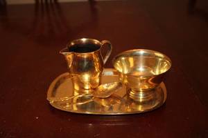 lot 461 image: Vintage 24kt Gold Electroplated Serving Set by International Silver Co.