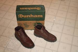lot 513 image: Dunham Brown Leather Hiking Boots Size 12D with Original Box