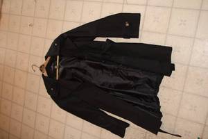 lot 522 image: London Fog Womens Black Trench Coat - Size XL