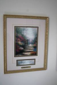 lot 546 image: Framed Artwork Garden of Promise by Thomas Kinkade