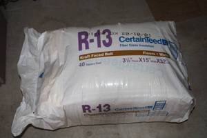 lot 642 image: R-13 CertainTeed Kraft Faced Roll Fiber Glass Insulation
