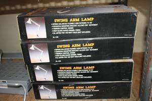 lot 730 image: Set of 4 Swing Arm Lamps - Extendable up to 36 inches