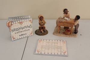 lot 242 image: Miss Marthas Collectibles Set - Jenny & Jeremiah and Mattie Figurines