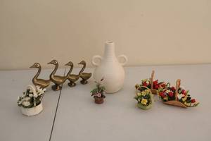 lot 251 image: Collection of Decorative Miniature Flower Pots and Vases