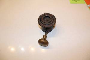 lot 280 image: Vintage Cast Iron Brass Handle Manual Coffee Grinder