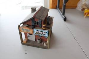 lot 403 image: Vintage Wooden General Store Model with Farm and Apple Signage