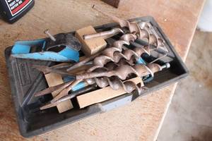 lot 567 image: Vintage Auger Bits and Wood Plane Tool Collection