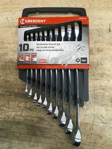lot 45 image: Crescent SAE 10 Piece Combination Wrench Set Model # CCWS2-05