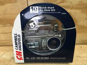 lot 46 image: Campbell Hausfeld 10 Piece Quick-Start Air Hose Kit Model # AA9610 01172508