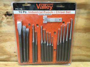 lot 65 image: Valley 16 Piece Industrial Punch And Chisel Set Model # PC-16 01182513.50