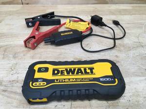 lot 27 image: DeWalt 1600 Peak Amp Lithium Jump Starter with USB Power Bank Model # DXAELJ16