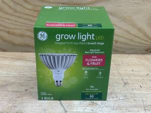 lot 33 image: GE Grow LED Light Bulb, PAR38 Flood Light, Indoor LED Grow Lights for Flowers and Fruit, Advanced Red Light Spectrum, 25,000 Hour Lifespan, 50 PPF