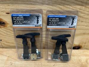 lot 119 image: Buyers Products Lot of 2 Packs of-  03015 Heavy Duty Rubber Hood Catches 4-78 WJ201U (2 per pack)