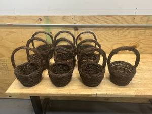 lot 142 image: Lot of 10-  TwigBirds Nest Baskets