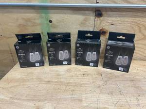 lot 155 image: GE LIGHTING Lot of 4 Packs of-  LED Vintage Style Smoke Finish Cool Modern Light Bulbs (2 bulbs per pack)