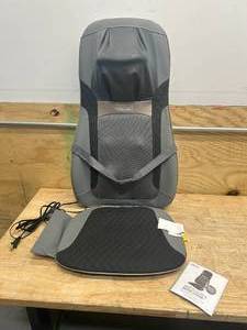 lot 182 image: HOMEDICS Back Massager with Heat, Shiatsu Elite II Heated Neck and Back Massage Cushion. 3 Different Massage Styles and 3 Massage Zones