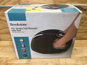 lot 18 image: Brookstone Shiatsu Foot Massager with Heat Model # B-FMS-1000HJ