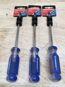 lot 168 image: CRESCENT Box of 3- #2 x 6 CP26 Screwdrivers