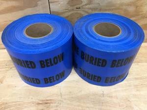 lot 172 image: Lot of 2 - Rolls of Blue 6 x 1000 Caution Tape