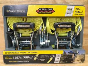 lot 195 image: Smart Strap Pack 20 Commercial Ratchet Tie Downs