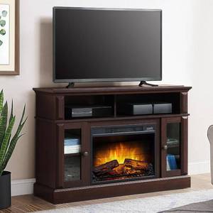 Whalen Furniture Barston Media Fireplace TV Stand for TVs up to 55a , Cherry Brown Finish MSRP $198