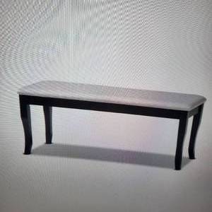 Baxton Studio Cornelie Gray Fabric and Dark Brown Finished Wood Dining Bench  MSRP $114