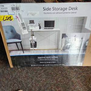 Mainstay Side Storage Desk White 36 x 36  21.2 Deep New  MSRP $69