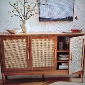 Better Homes & Gardens Springwood Caning Sideboard, Light Honey Finish MSRP $419