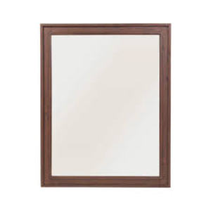 Home Decorators Collection 24 in. W x 30 in. H Rectangular Wood Framed Wall Bathroom Vanity Mirror in Brown Oak  Customer Returns See Pictures