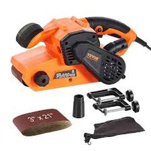 VEVOR Belt Sander 7 AMP 3 in. x 21 in. Corded Bench Sander 6 Speeds with 2 in 1 Vacuum Adapter 80 Grit Belt for Woodworking Customer Returns See Pictures