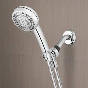 Waterpik 7-Spray Patterns with 1.8 GPM 4 in. Wall Mount Adjustable Handheld Shower Head in Chrome  Customer Returns See Pictures