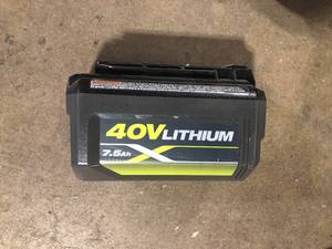 Ryobi 40V Lithium 7.5Ah Battery Customer Returns See Pictures