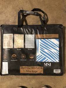 MSI Machine Washable Area Rug Customer Returns See Pictures