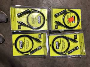 Lot of RYOBI EZClean Power Cleaner 6 ft. Flexible Wand  Customer Returns See Pictures
