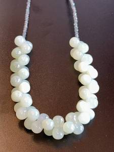 Elegant Moon Stone Bead Necklace