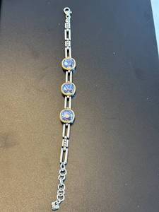Sterling Silver Blue Stone Bracelet