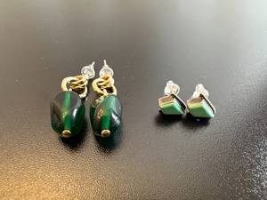 Elegant Green Earrings Set
