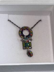 Multicolored Jewel Pendant Necklace