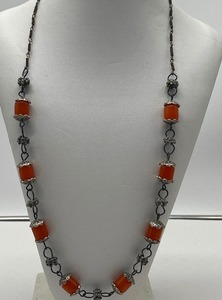 Vintage Butterscotch Barrel Bakelite Necklace