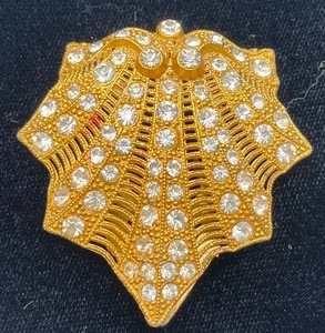 Gold Tone and Rhinestone Art Deco Dress Clip
