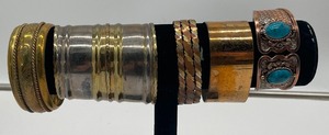 Lot of Cuff Style Vintage Bracelets Copper Brass Multi Tone