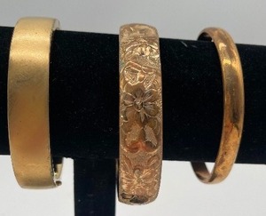 Lot of 3 Gold Tone Bracelets Sergio Club California