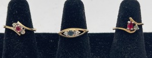 Lot of 3 Gold Rings