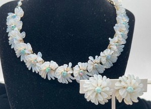 Alice Caviness Necklace and Earring Set Floral Set