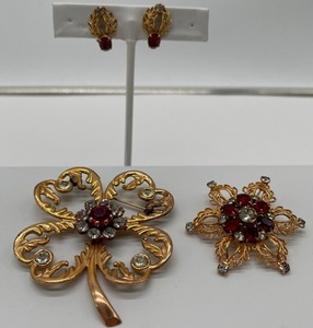 Scitarelli Brooch and Earrings Lot