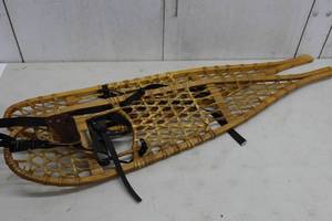 lot 198 image: Vintage Tubbs Wooden Snowshoes