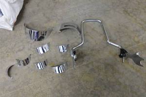lot 381 image: Chrome Trim and Rear Bracket for Motorcycle