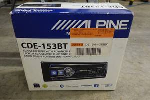 lot 397 image: Alpine CDE-153BT  CD-USB Receiver for Car - NO Wire Harness